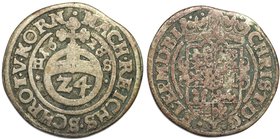 Altdeutsche Münzen und Medaillen, BRAUNSCHWEIG-LÜNEBURG-CELLE. Christian von Minden (1611-1633). 1/24 Taler 1628 HS, Silber. KM #55. Schön