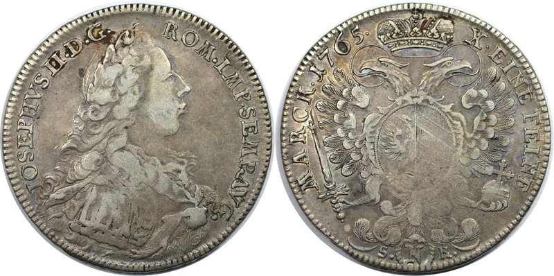 Altdeutsche Münzen und Medaillen, NÜRNBERG, STADT. Konventionstaler 1765 SR, mit...