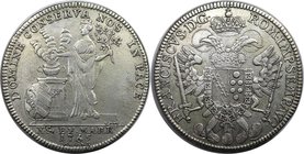Altdeutsche Münzen und Medaillen, NÜRNBERG, STADT. Frieden von Hubertusburg - stehende Noris. Taler 1765, Silber. Schön 62. Sehr schön+
