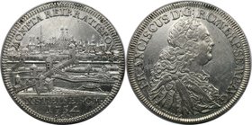 Altdeutsche Münzen und Medaillen, REGENSBURG, STADT. Taler 1754 ICB, mit Titel Franz I. Silber. Dav. 2618. Henkelspur (?), Fast Vorzüglich