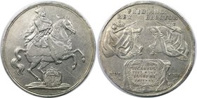 Altdeutsche Münzen und Medaillen, SACHSEN - ALBERTINE. Friedrich August I. (1694-1733). Vicariatstaler 1711, August der Starke zu Pferd. Silber. Dav. ...