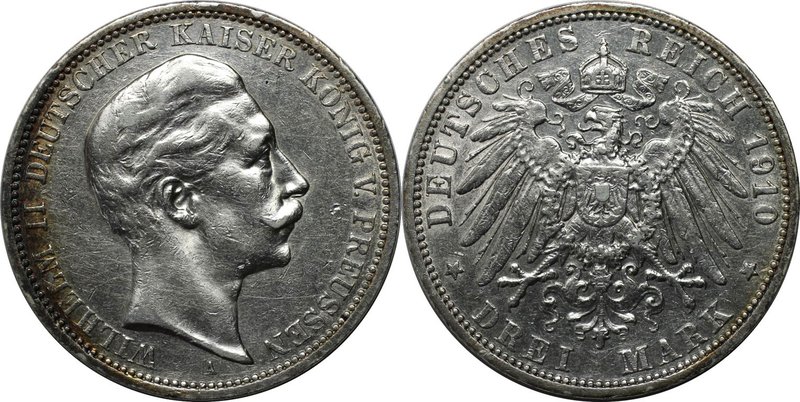 Deutsche Münzen und Medaillen ab 1871, REICHSSILBERMÜNZEN, Preußen, Wilhelm II. ...