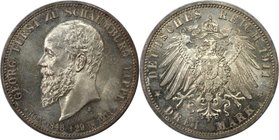 Deutsche Münzen und Medaillen ab 1871, REICHSSILBERMÜNZEN, Schaumburg-Lippe, Georg (1893-1911). 3 Mark 1911 A, auf seinen Tod. Silber. Jaeger 166. Fas...