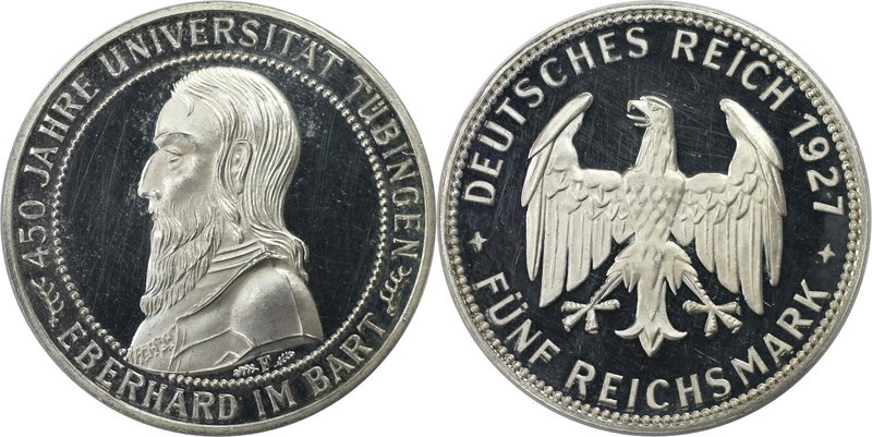 Deutsche Münzen und Medaillen ab 1871, WEIMARER REPUBLIK. Universität Tübingen. ...