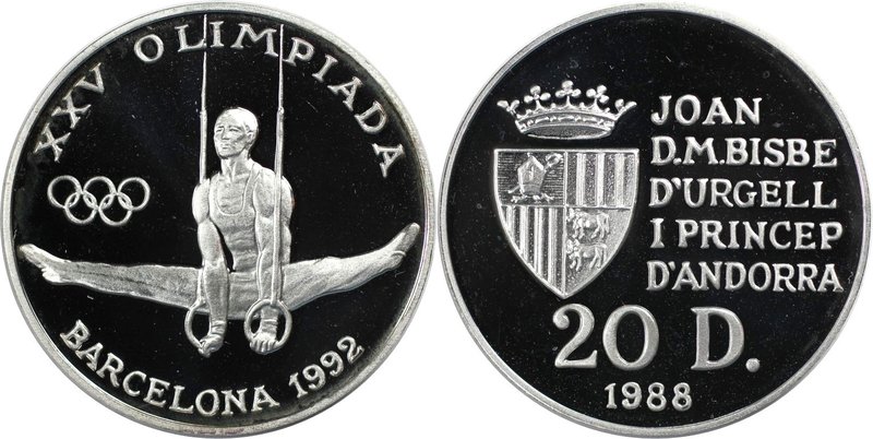 Europäische Münzen und Medaillen, Andorra. "1992 Olympische Sommerspiele in Barc...