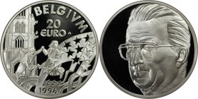 Europäische Münzen und Medaillen, Belgien / Belgium. Albert II - Bell Epoch. Medaille "20 Euro" 1996, Silber. Polierte Platte