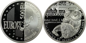 Europäische Münzen und Medaillen, Belgien / Belgium. Albert und Isabella. 500 Francs 1999, Silber. KM 212. Polierte Platte