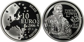 Europäische Münzen und Medaillen, Belgien / Belgium. 400. Todestag von Justus Lipsius. 10 Euro 2006, Silber. KM 255. Polierte Platte