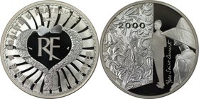Europäische Münzen und Medaillen, Frankreich / France. Yves St. Laurent. 10 Francs 2000, Silber. KM 1235. Polierte Platte