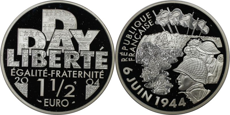 Europäische Münzen und Medaillen, Frankreich / France. 60. Jahrestag des D-Day. ...