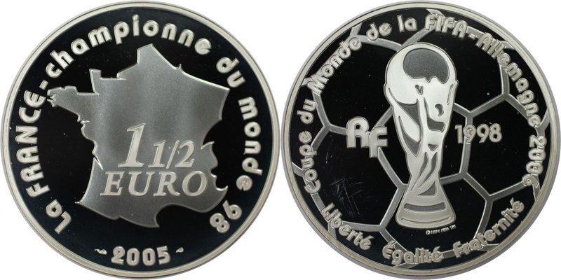 Europäische Münzen und Medaillen, Frankreich / France. Fußball - WM 2006 in Deut...