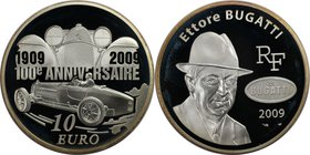 Europäische Münzen und Medaillen, Frankreich / France. 100 Jahre Ettore Bugatti. 10 Euro 2009, Silber. Proof