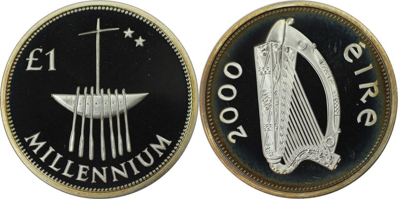 Europäische Münzen und Medaillen, Irland / Ireland. Millennium. Piedfort. 1 Poun...