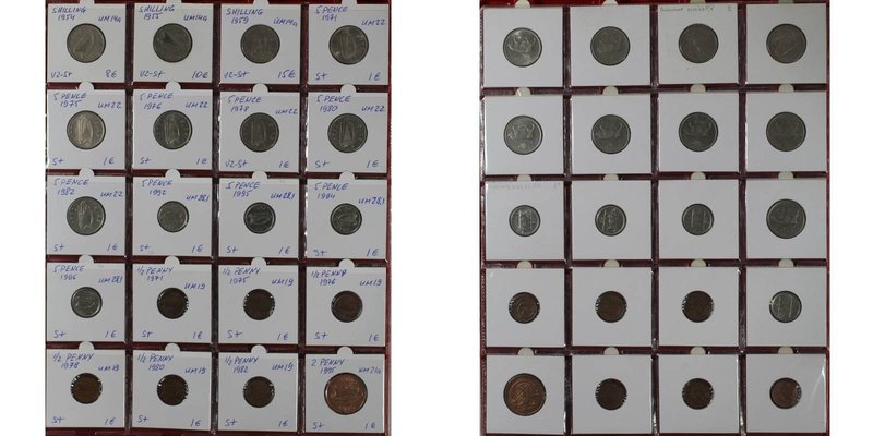 Europäische Münzen und Medaillen, Irland / Ireland, Lots und Sammlungen. 3х Shil...