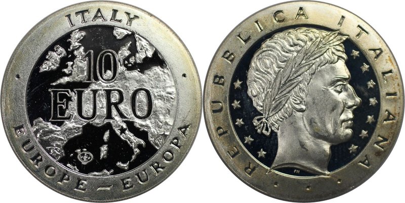 Europäische Münzen und Medaillen, Italien / Italy. "REPUBLICA ITALIANA" 10 Euro ...