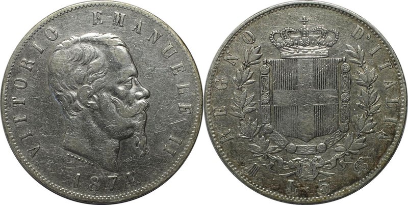 Europäische Münzen und Medaillen, Italien / Italy. Vittorio Emanuele II. 5 Lire ...