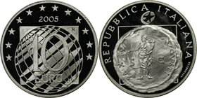 Europäische Münzen und Medaillen, Italien / Italy. 60 jaar vrede en vrijheid in Europa. 10 Euro 2005, Silber. KM 271. Polierte Platte