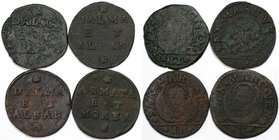 Europäische Münzen und Medaillen, Italien / Italy, Lots und Sammlungen. Venedig. Francesco Morosini (1688-1694). Gazzetta zu 2 Soldi. Lot von 4 Münzen...