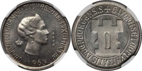 Europäische Münzen und Medaillen, Luxemburg / Luxembourg. 1000-jähriges Bestehen Luxemburgs. 20 Francs 1963, ESSAI. VAR.COPPER-NICKEL. KM X M2b. NGC M...