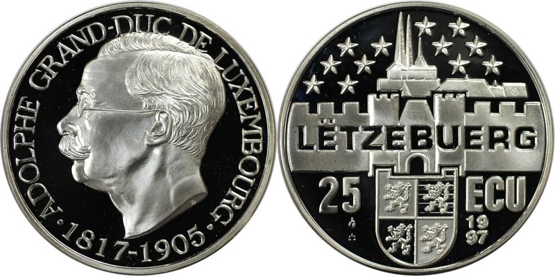 Europäische Münzen und Medaillen, Luxemburg / Luxembourg. Adolphe Großherzog. 25...