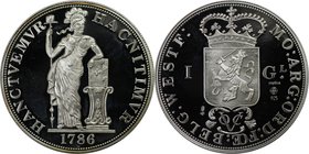 Europäische Münzen und Medaillen, Niederlande / Netherlands. Replik von 1 Gulden 1786, ND. Silber. Polierte Platte