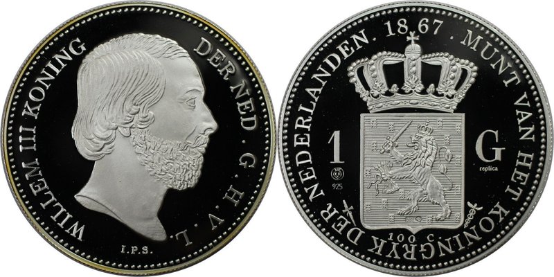 Europäische Münzen und Medaillen, Niederlande / Netherlands. Willem III. Replik ...