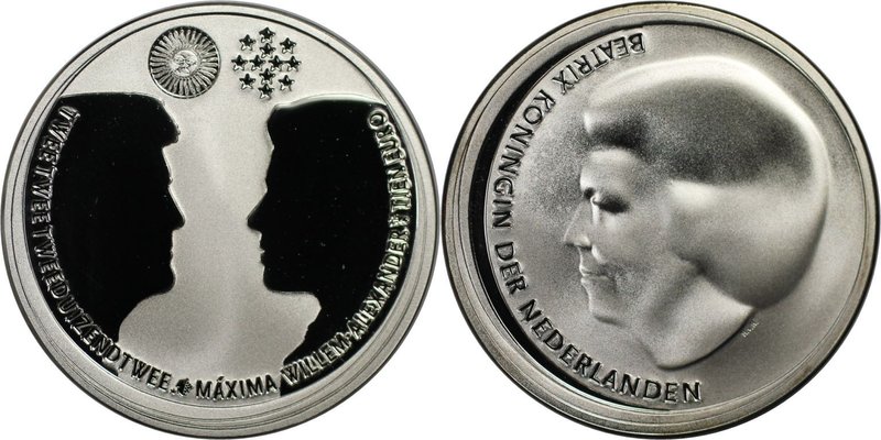 Europäische Münzen und Medaillen, Niederlande / Netherlands. Hochzeit von Willem...