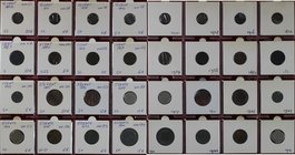 Europäische Münzen und Medaillen, Niederlande / Netherlands, Lots und Sammlungen. 4х1/2 Cent 1832-1940, 5х1 Cent 1820-1942, 2х2 1/2 Cents 1905,1941, 3...