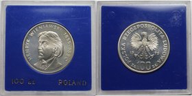 Europäische Münzen und Medaillen, Polen / Poland. Henryk Wieniawski (1835-1880). 100 Zlotych 1979, Silber. 0.33 OZ. KM Y#98. Polierte Platte