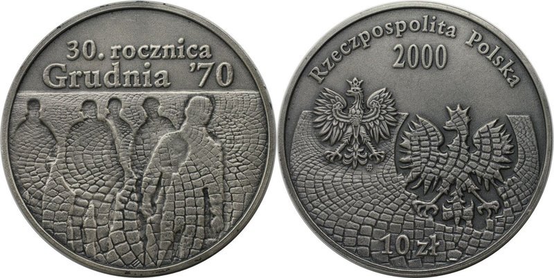 Europäische Münzen und Medaillen, Polen / Poland. Grudnia 1970. 10 Zlotych 2000,...