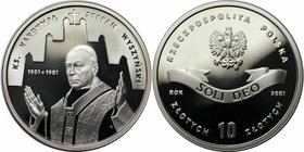 Europäische Münzen und Medaillen, Polen / Poland. Gedenkmünze. Cardinal Stefan Wyszynski. 10 Zlotych 2001, Silber. 0.42 OZ. KM Y#419. Polierte Platte...