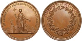 Europäische Münzen und Medaillen, Schweden / Sweden. Karl XV. (1859-1872). Bronzemedaille 1865, Bronze. 58.99 g. 50.93 mm. Hildebrand-, Olsen S.171. V...