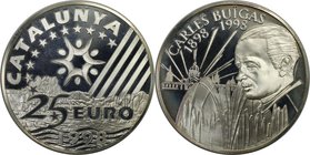 Europäische Münzen und Medaillen, Spanien / Spain. Katalonien CATALUNYA. Carles Buigas (1898-1998). Medaille "25 Euro" 1998, Silber. Stempelglanz