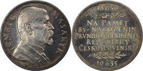 Europäische Münzen und Medaillen, Tschechoslowakei / Czechoslovakia. Masaryk. Medaille 1935, Silber. Stempelglanz