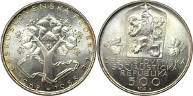 Europäische Münzen und Medaillen, Tschechoslowakei / Czechoslovakia. Sozialistische Republik (ČSSR) (1960-1990). 20. Jahre Nationale Gemeinschaft. 500...