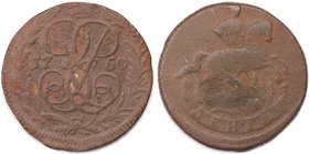 Russische Münzen und Medaillen, Elizabeth (1741-1762). Denga 1760, Kupfer. Sehr Schön