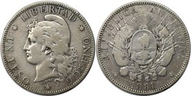 Weltmünzen und Medaillen, Argentinien / Argentina. Peso 1881, Silber. KM 29. Schön-sehr schön