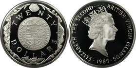 Weltmünzen und Medaillen, Britische Jungferninseln / British Virgin Islands. Versunkene Schiffs-Schätze. 20 Dollars 1985, Silber. 0.57 OZ. KM 52. Poli...
