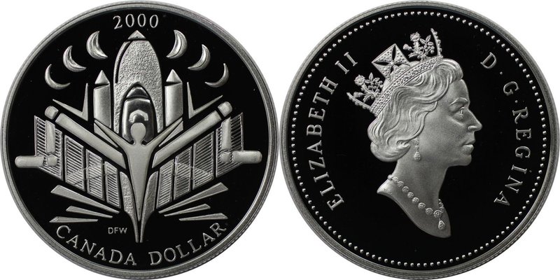 Weltmünzen und Medaillen, Kanada / Canada. Millennium. Dollar 2000, Silber. KM 4...