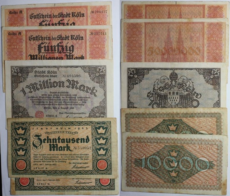 Banknoten, Deutschland / Germany, Lots und Sammlungen. Notgeld Köln, Inflation. ...