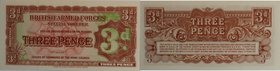 Banknoten, England. 3 Pence 1950. P.16. I