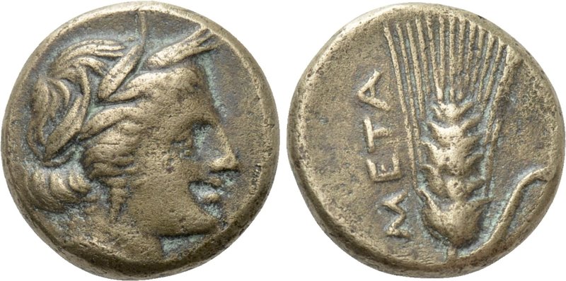 LUCANIA. Metapontion. Ae (Circa 300-250 BC). 

Obv: Head of Demeter right.
Re...