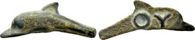 SKYTHIA. Olbia. Cast Ae Dolphin (Circa 525-410 BC).