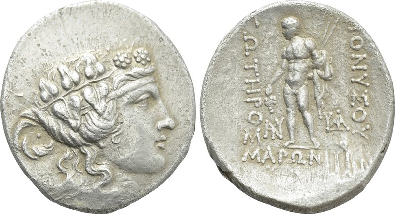 THRACE. Maroneia. Tetradrachm (Circa 168/7-48/5 BC). 

Obv: Head of Dionysos r...