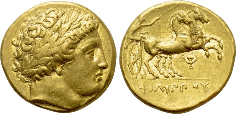 KINGS OF MACEDON. Philip II (359-336 BC). GOLD Stater. Magnesia on the Maeander....