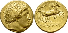 KINGS OF MACEDON. Philip II (359-336 BC). GOLD Stater. Magnesia on the Maeander.