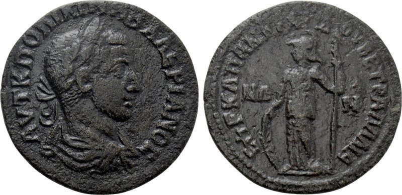 LYDIA. Tralleis. Valerian I (253-260). Ae. 

Obv: AVT K ΠO ΛIKINN BAΛEPIANOC. ...