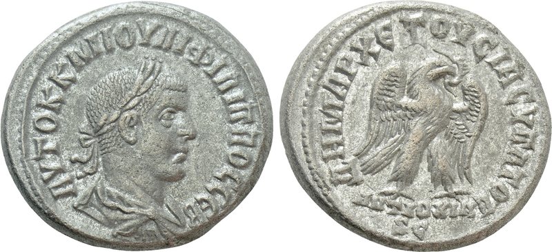 SELEUCIS & PIERIA. Antioch. Philip II (247-249). Tetradrachm. 

Obv: AVTOK K M...