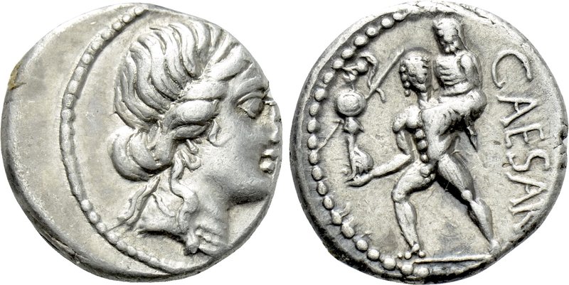 JULIUS CAESAR. Denarius (48-47 BC). Military mint traveling with Caesar in North...