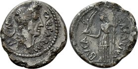 JULIUS CAESAR. Fourrée Denarius (44 BC). Rome. L. Aemilius Buca, moneyer.